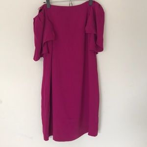 Off shoulder cape cocktail dress